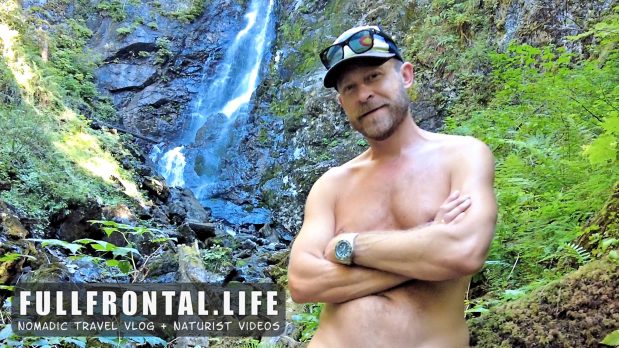 Naked Hike in Magical Forest | Waterfall & River | Lake Bronson Club - Part 2 - www.FullFrontal.Life